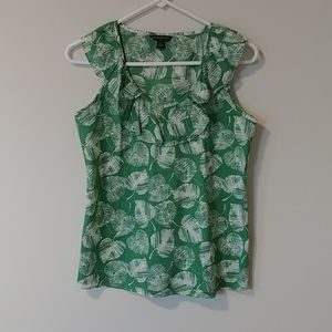Banana Republic Factory Green Leaf Blouse